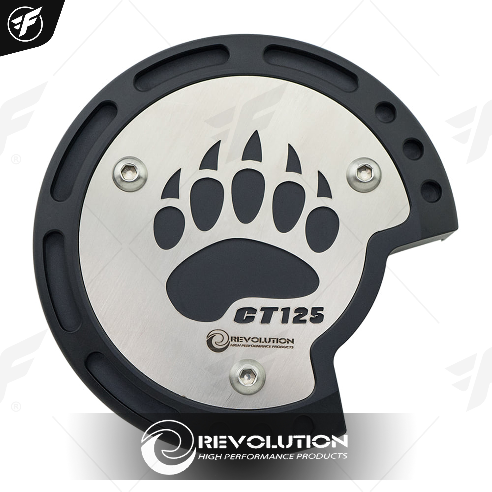 ฝาครอบเครื่องด้านR REVOLUTION V2 CT-125 ดำ