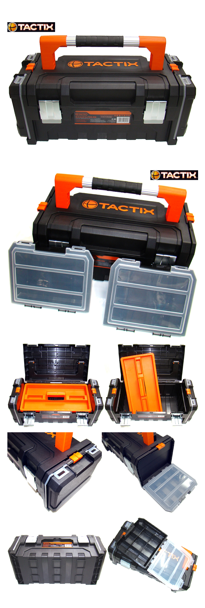 กล่องเครื่องมือ 21" 320348 บิวอิน2ชุด กล่องอะไหล่ TACTIX