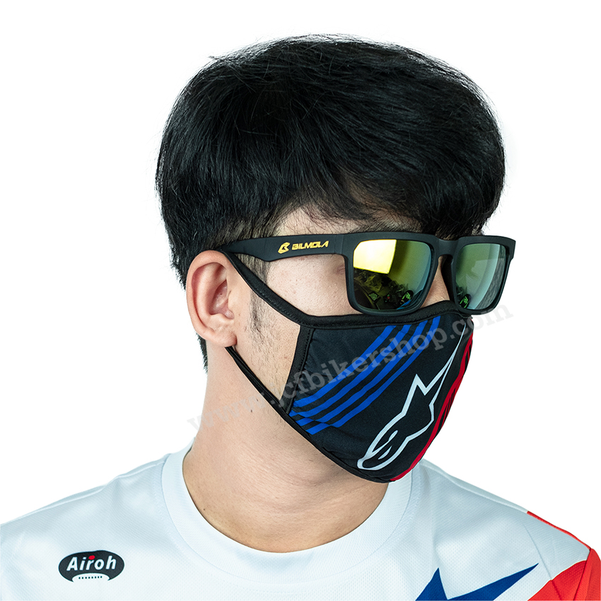 moto gpผ้าปิดจมูกAp กันมลภาวะผ้านาโนแห้งไวที่เปลี่ยนแผ่นกรองลวดลายคมชัด