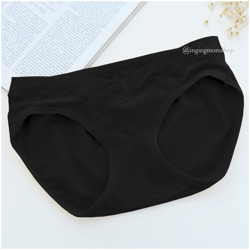L5348C_[Size-M-สีดำ]_กางเกงในคนท้องเอวต่ำ