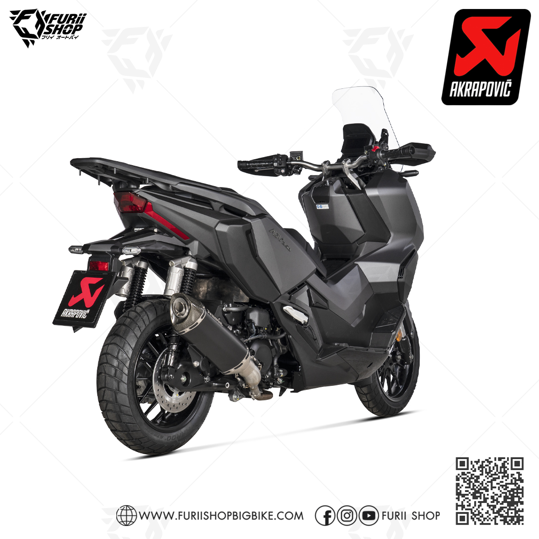 ท่อแต่ง Akrapovic Slip on Black New Shape (1รู) : for Honda ADV350 2022