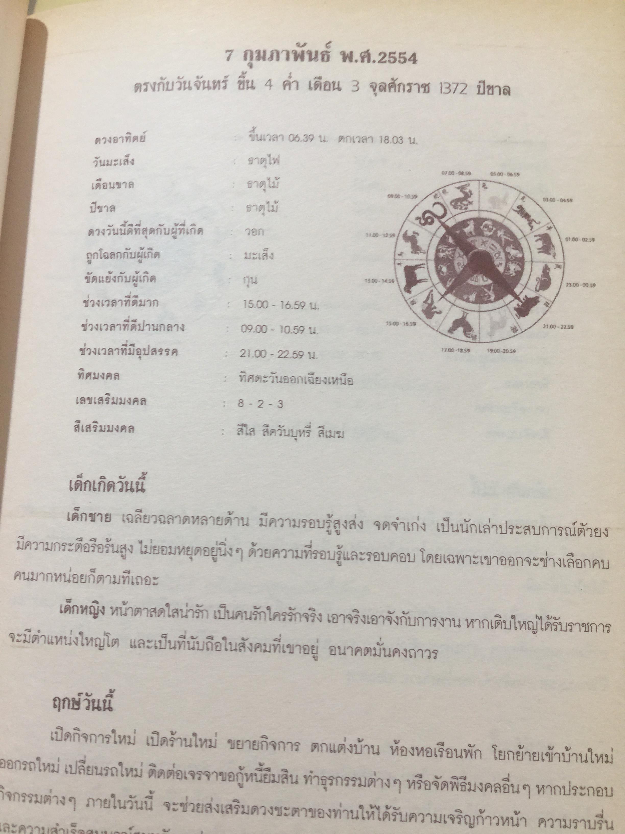 คัมภีร์ โหร ฤกษ์ยาม อภิมหามงคล 2554. ตรวจดวงชะตาแบบวันต่อวัน ติดต่อกันตลอดทั้งปี เหมือนมีคัมภีร์ชี้นำทางชีวิต อาจารย์ ตุลา พรหมญาณ 0 กก.