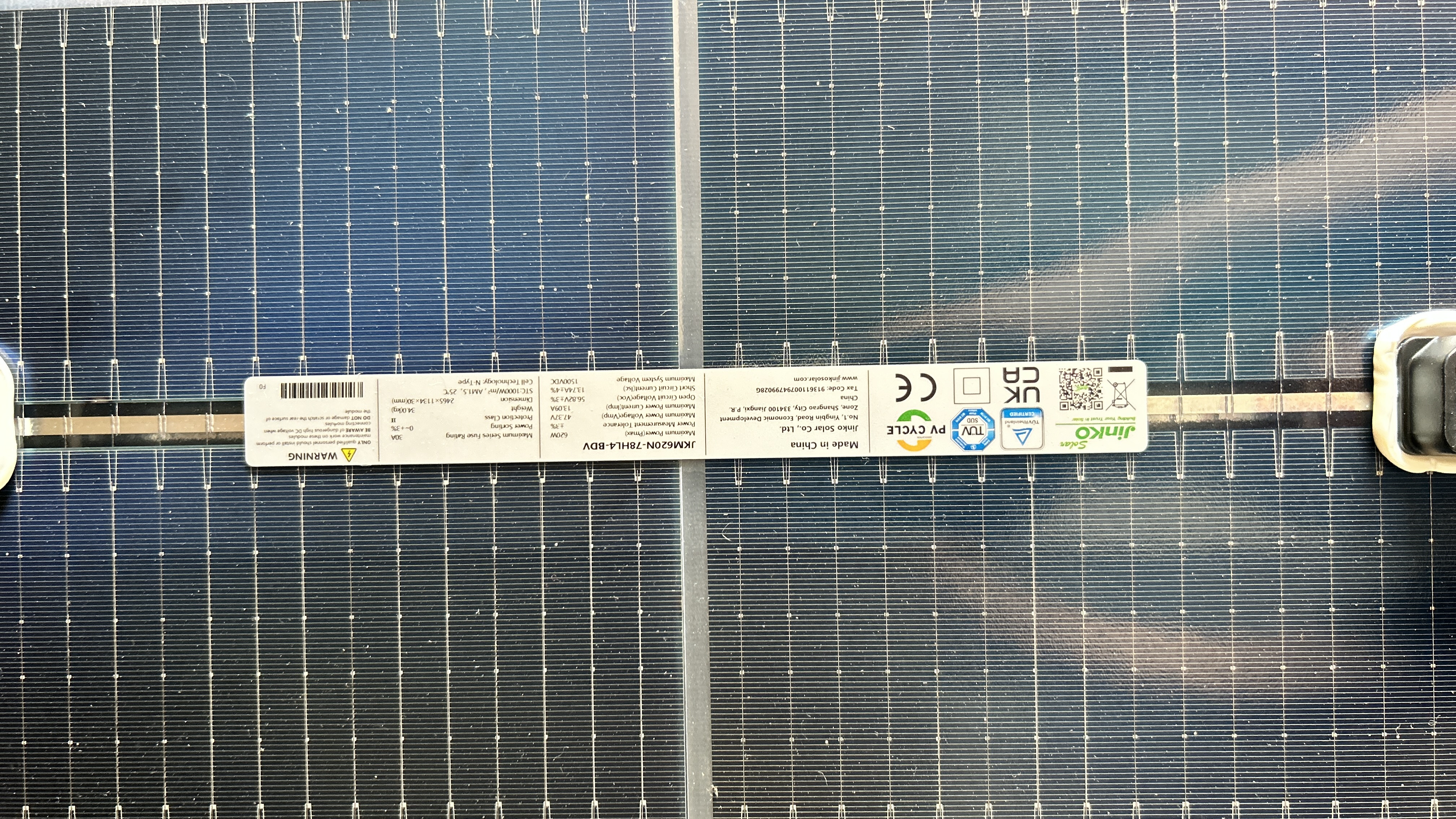 แผงโซล่าเซลล์ N-type Mono Tiger Neo ขนาด 620W ( 2 หน้า ) แบรนด์ Jinko
