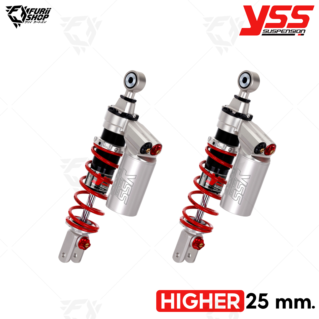 โช๊คหลังแต่ง YSS G-RACING HIGHER 25 mm. (TG302-335TRWJ-04-859) : for Honda PCX 150i '14-'17