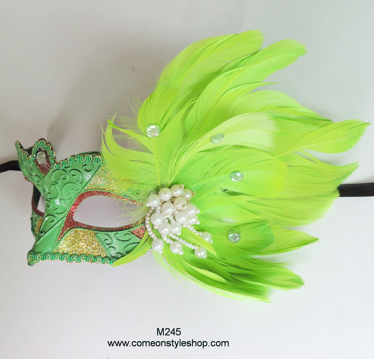 หน้ากากแฟนซีประดับขนนกแท้ หน้ากากปาร์ตี้ ออกงาน การแสดง 