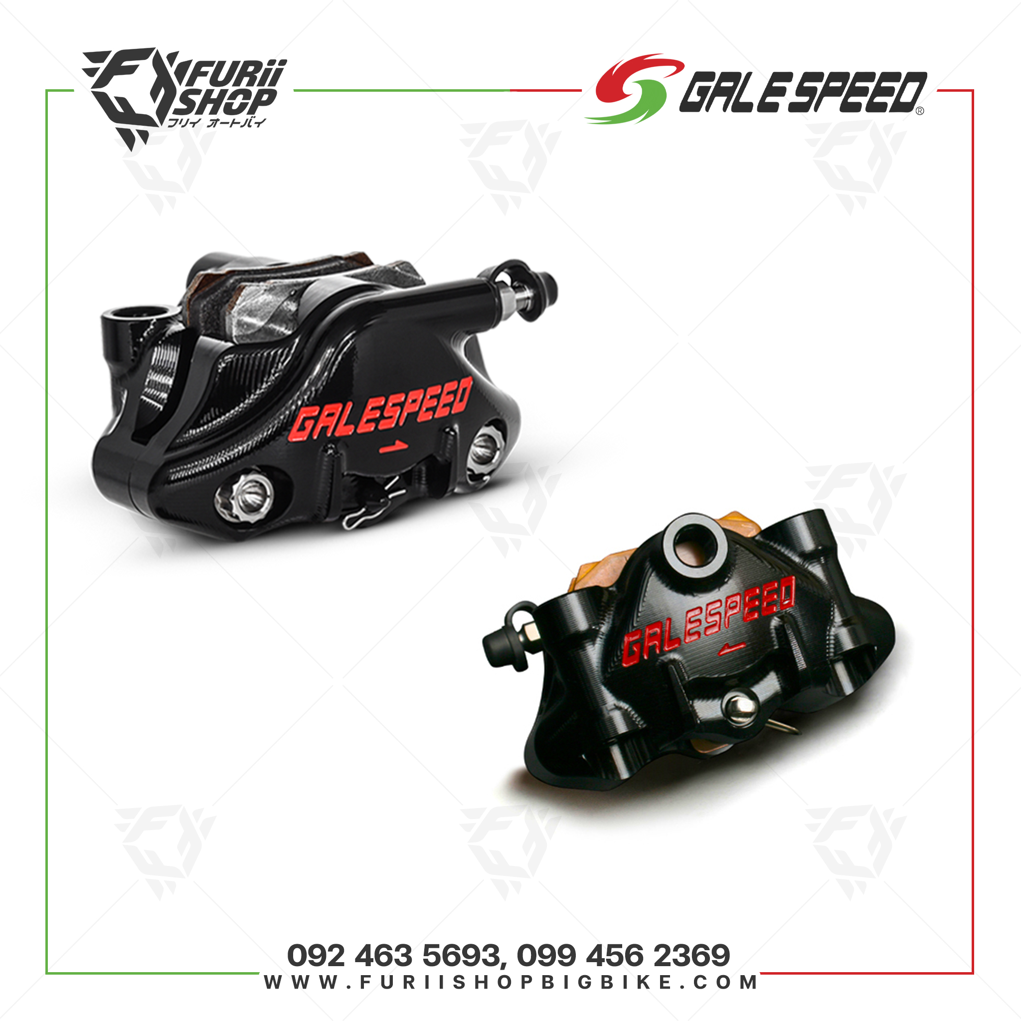 ปั๊มหลัง GALESPEED ELABORATE REAR CALIPER 30-34 RADIAL 60mm PITCH Black