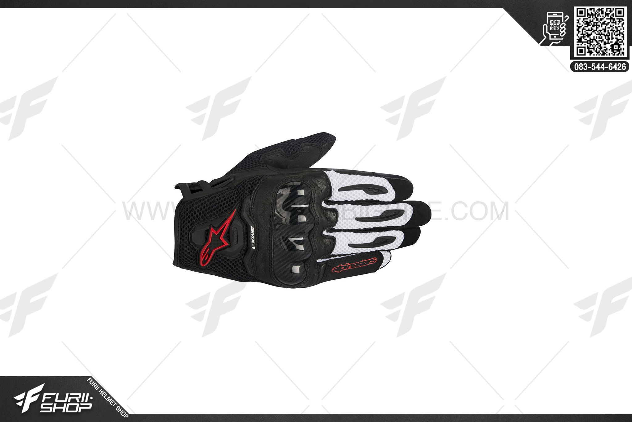 ถุงมือ ALPINESTARS SMX-1 AIR ดำ ขาว แดง