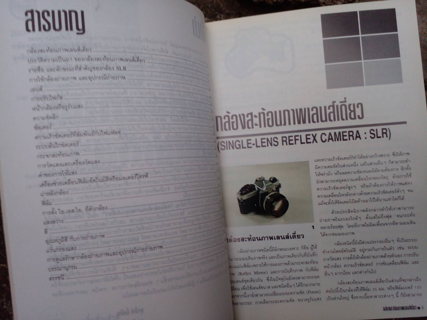 หนังสือกล้องสะท้อนภาพเลนส์เดี่ยว โดย สุรสีห์ ฉิ่งถิน