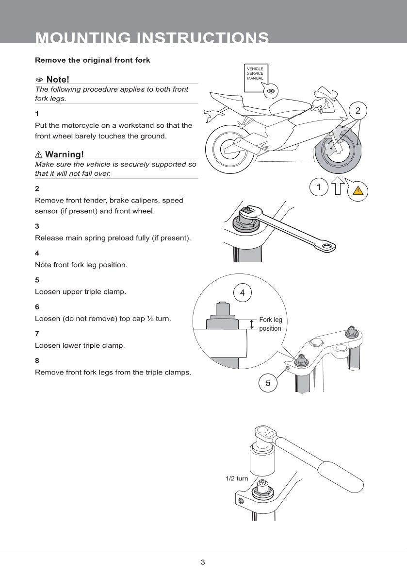 สปริงโช้คหน้า Ohlins FKS224 For Kawasaki Ninja 400 2018-2023