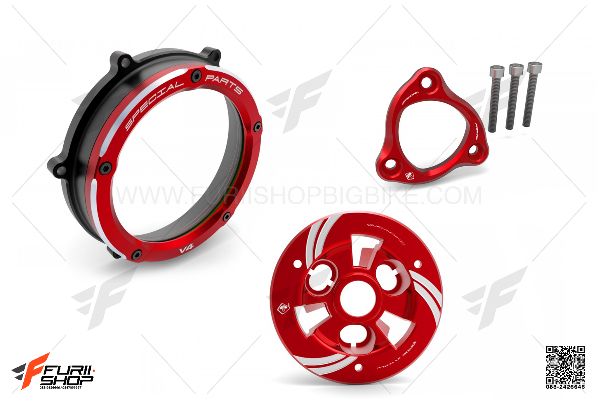 ชุดครอบครัชแต่ง DUCABIKE สีแดง FOR DUCATI PANIGALE V4