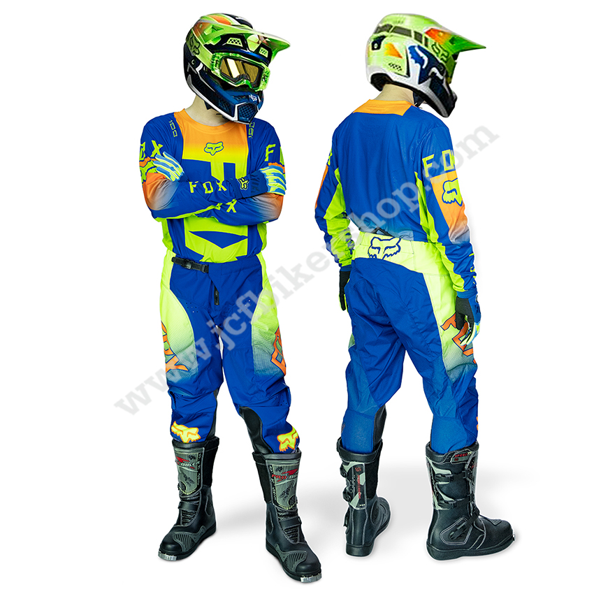 ชุดวิบาก ชุดขี่มอเตอร์ไซค์วิบาก Motocross 2021 น้ำเงินเขียว