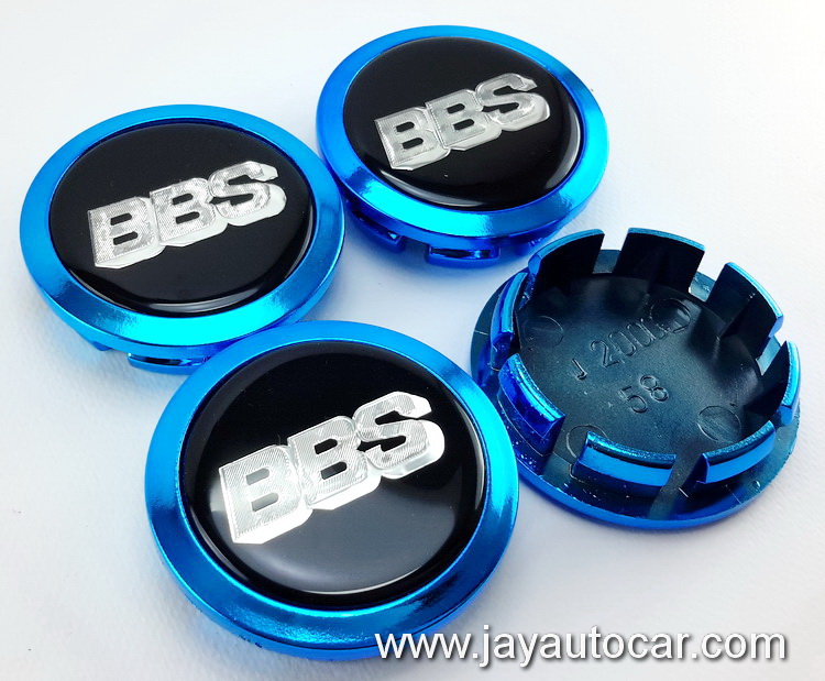 ฝาล้อรถยนต์ BBS สำหรับ ล้อแม็ก สติ๊กเกอร์เรซิ่น BBS ขนาด 58 มิล 1ชุด 4ชิ้น สีฟ้า สวยๆ 58mm.