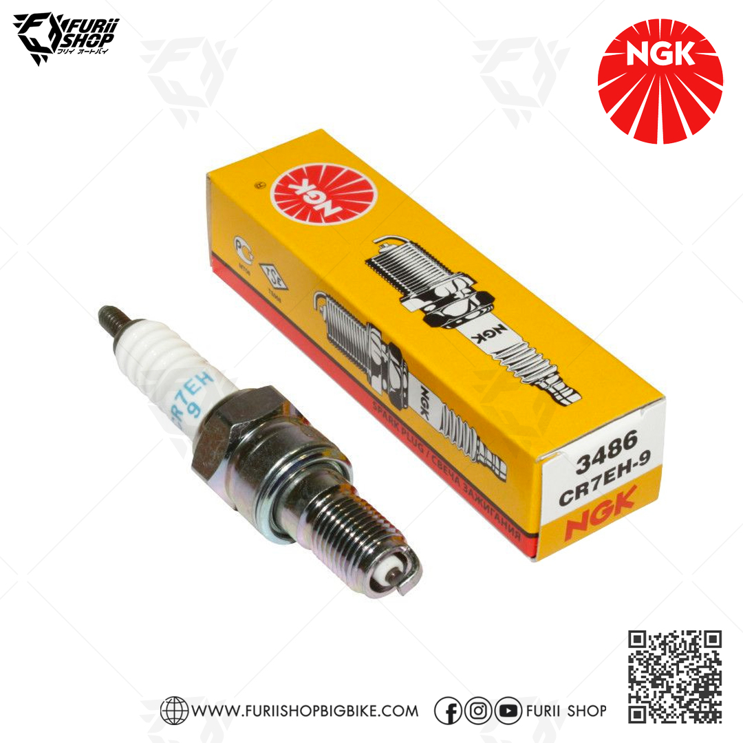 หัวเทียน NGK CR7EH-9 ขั้ว NICKEL ใช้สำหรับ Click110/Air Blade110 ปีเก่า (1 หัว
