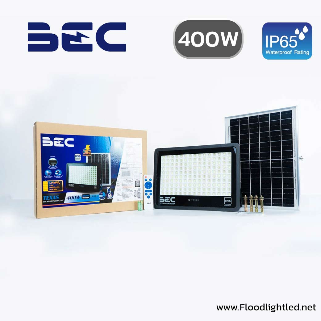 โคมฟลัดไลท์โซลาร์เซลล์ LED รุ่น TEXAS 400W