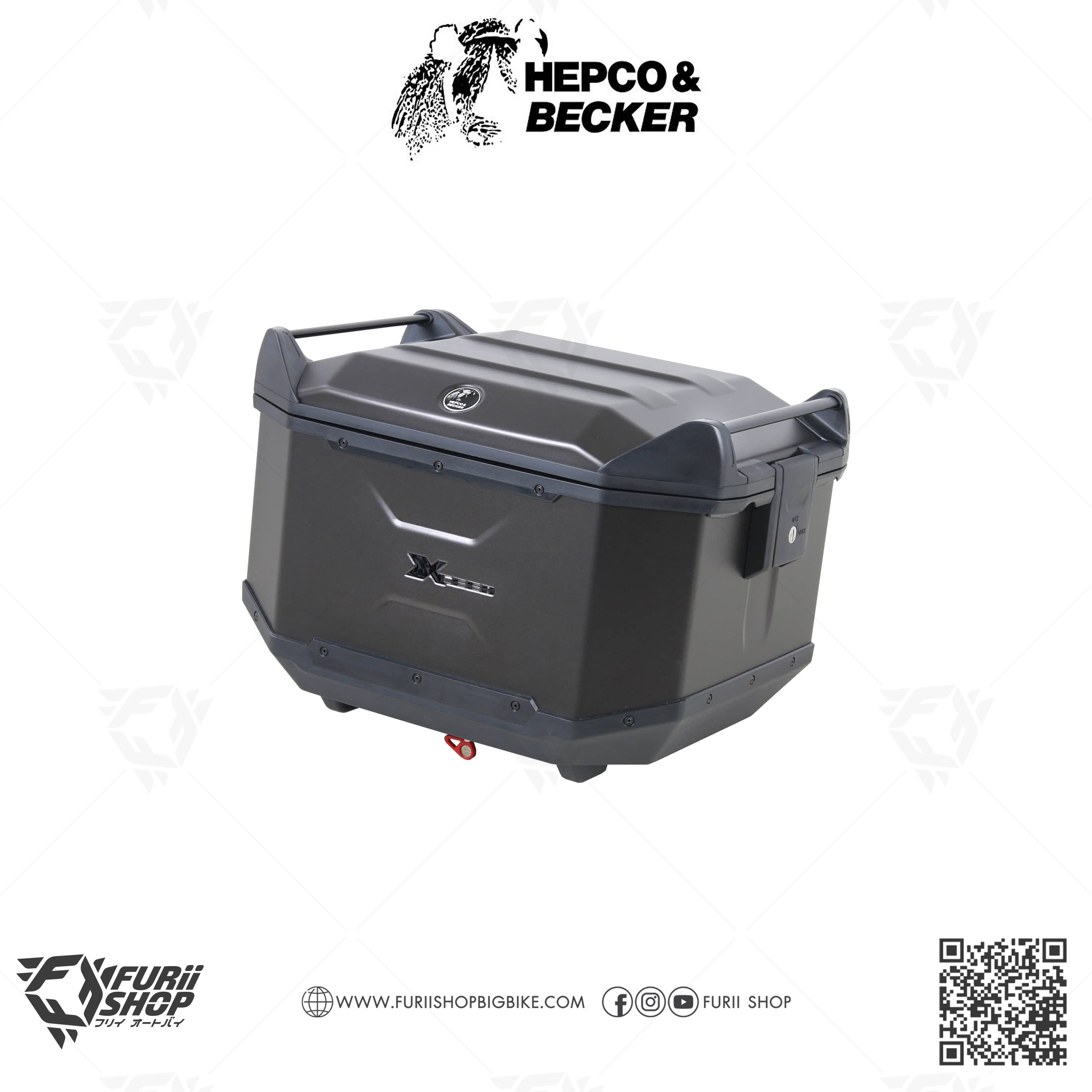 กล่องหลัง HEPCO & BECKER : XCEED TOPCASE 45 LTR. - JET BLACK