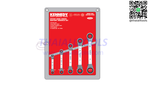 ชุดประแจแหวนฟรี 1/4"-7/8" OFFSET RATCHET RING SPANNER SET KENNEDY