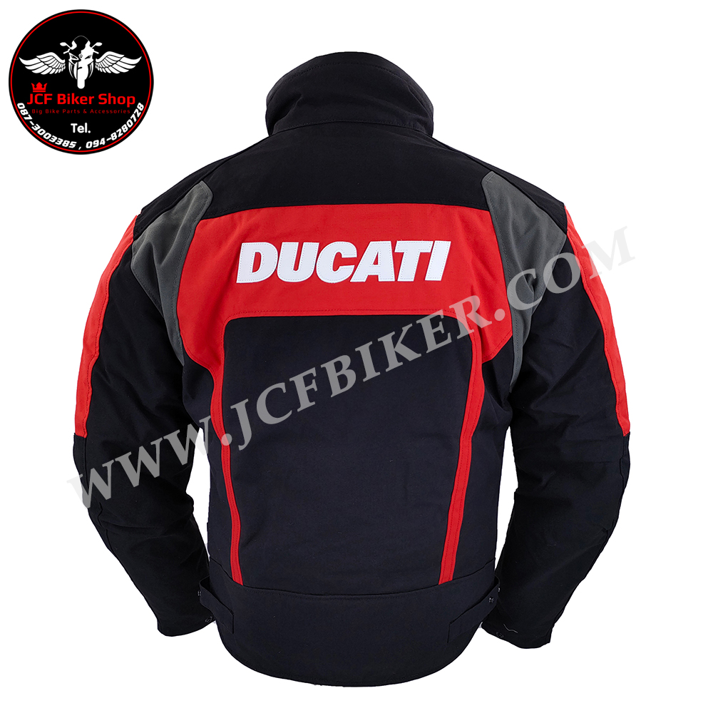 เสื้อการ์ด เสื้อการ์ดมอเตอร์ไซค์ Ducati วัสดุผ้าGor-texและD-Dryกันน้ำและแห้งไว มีการ์ด 5จุด