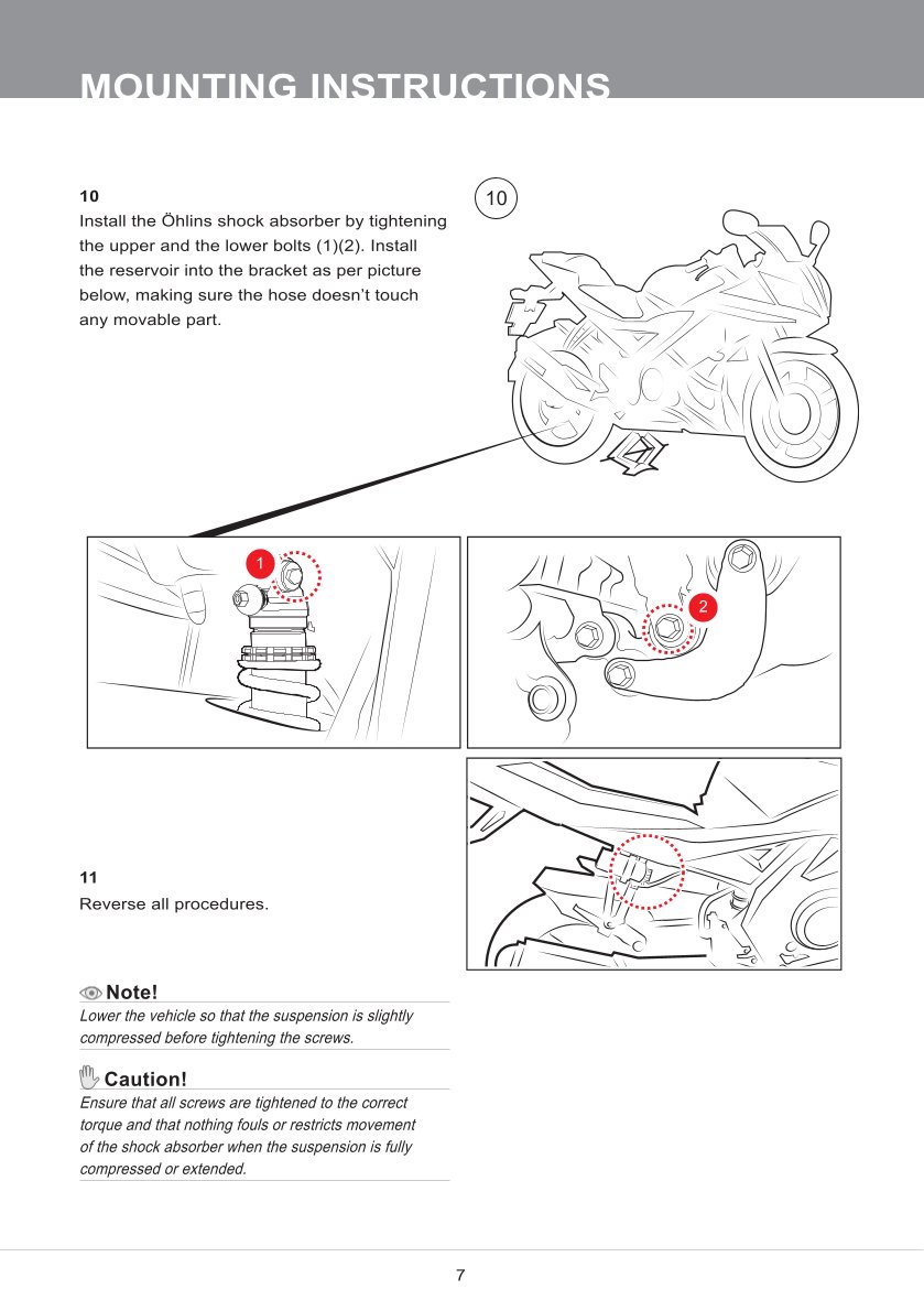 โช๊คหลังแต่ง Ohlins HO110019 For Honda Wave 110 ปี 2014