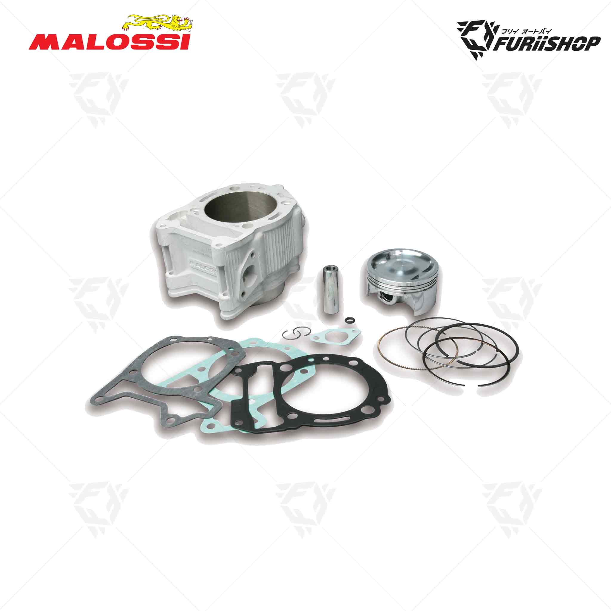 ALUMINIUM COMPLETE CYLINDER เส้นผ่านศูนย์กลาง 75.5 PIN เส้นผ่านศูนย์กลาง 16 I-TECH 4 STROKE Malossi For Vespa 300