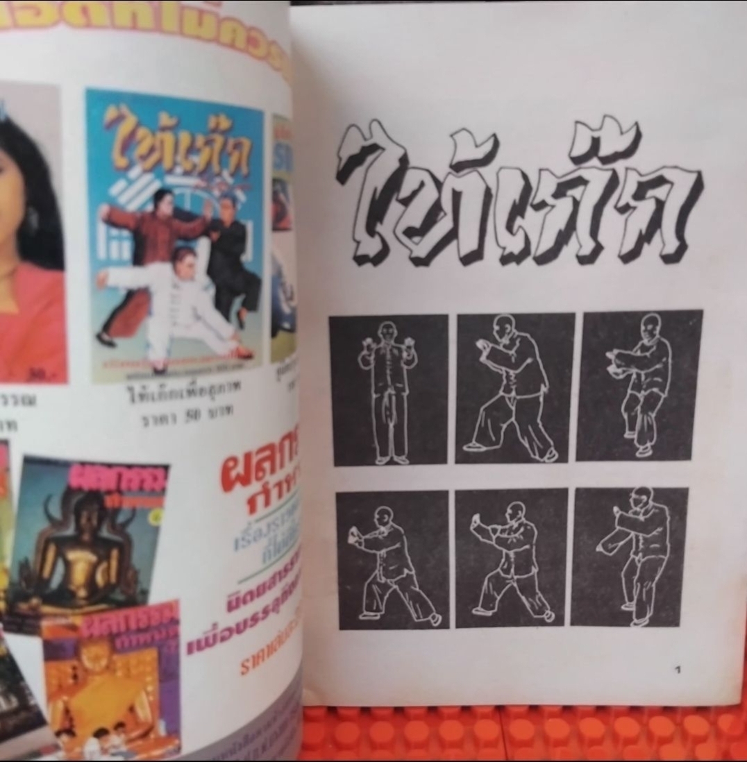 ไท้เก๊กเพื่อสุขภาพ โดย ผ่องศรี พยาชม รวมเล่มจากนิตยสารสวยทันโลก มีภาพประกอบ ในซีล