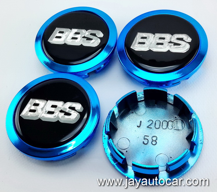 ฝาล้อรถยนต์ BBS สำหรับ ล้อแม็ก สติ๊กเกอร์เรซิ่น BBS ขนาด 58 มิล 1ชุด 4ชิ้น สีฟ้า สวยๆ 58mm.