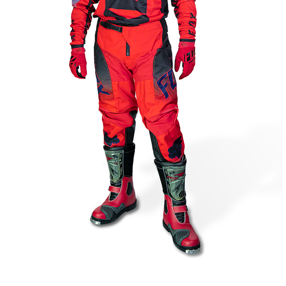 กางเกงขับรถวิบาก กางเกงจักรยานยนต์วิบาก กางเกงวิบาก Motocross สีแดงน้ำเงิน