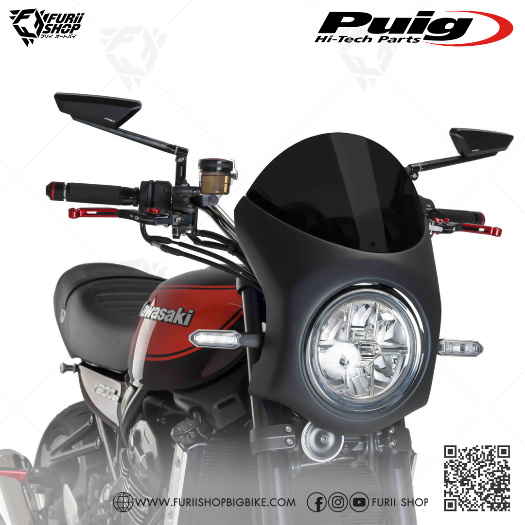 ชิลด์หน้า Puig Windshield Retro Semi Faring : for Kawasaki Z900RS 2018