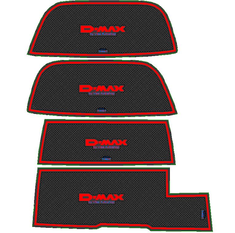 Slot Mat แผ่นยางรองในช่องรถยนต์ D-max 2016