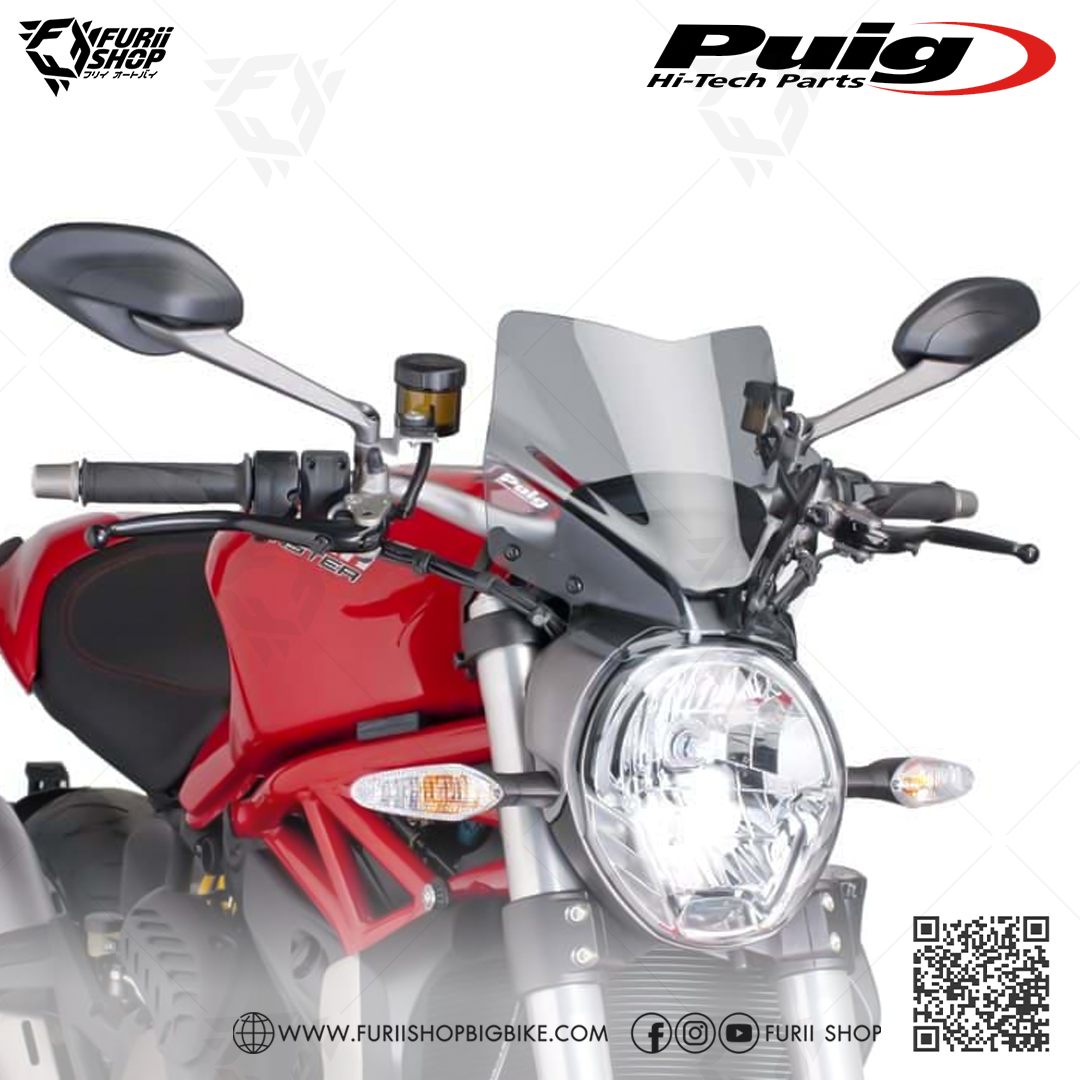 ชิวหน้า PUIG WINDSHIELD STRIPE FOR Ducati Monster 797 2017-2021