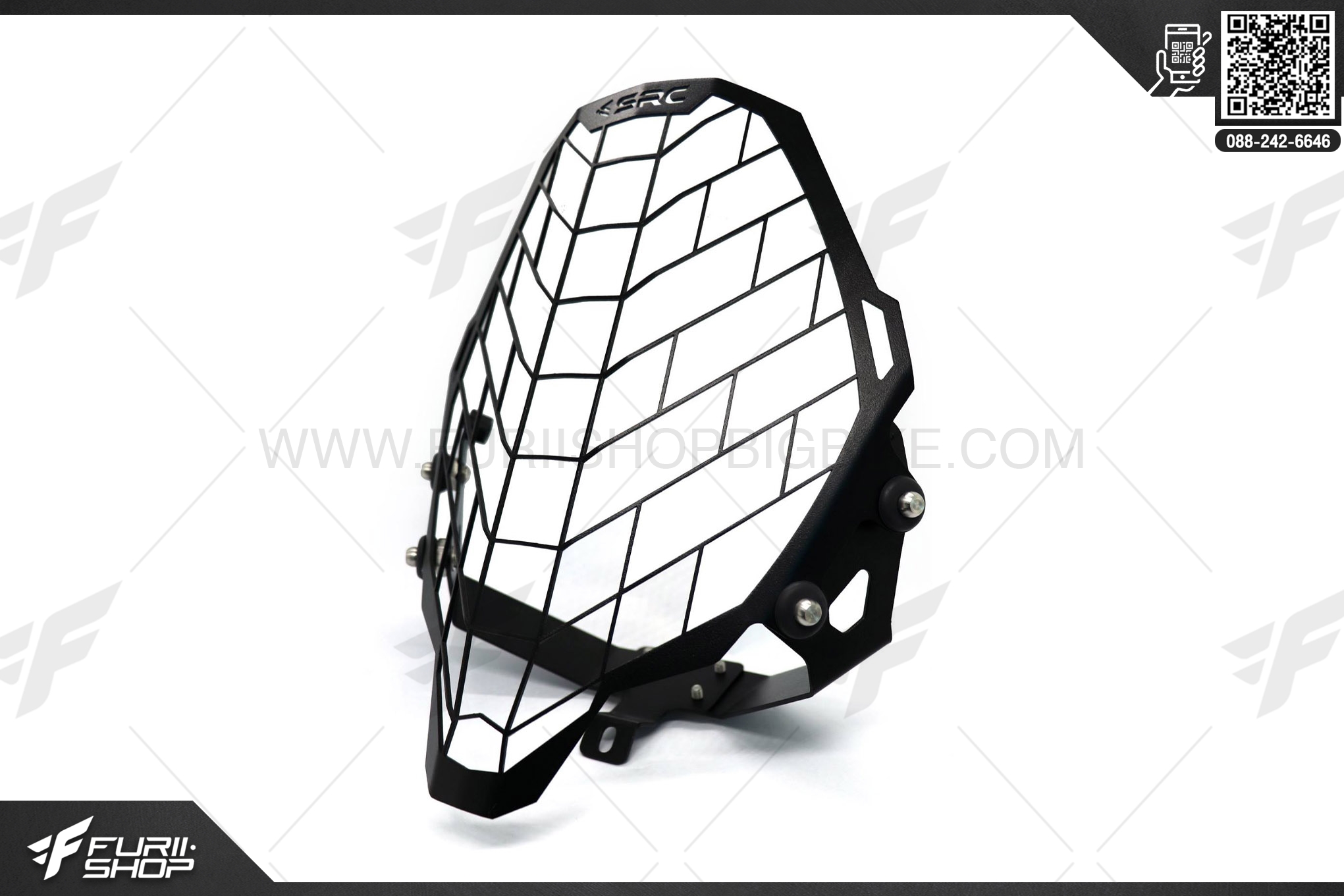 การ์ดไฟหน้า SRC FOR SUZUKI V-STROM 1000 สีดำ