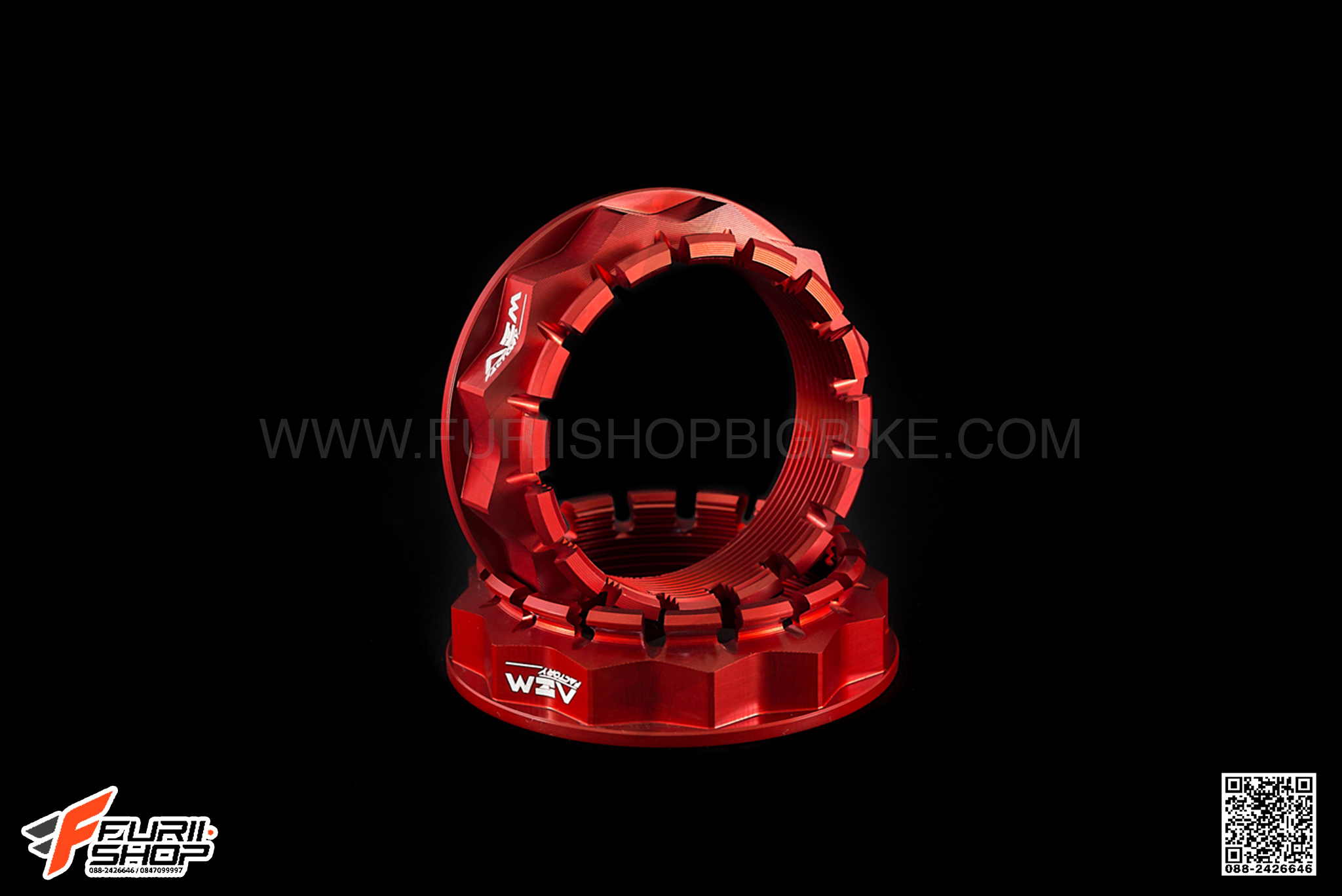 น็อตล็อคล้อ AEM สีแดง FOR DUCATI PANIGALE V4