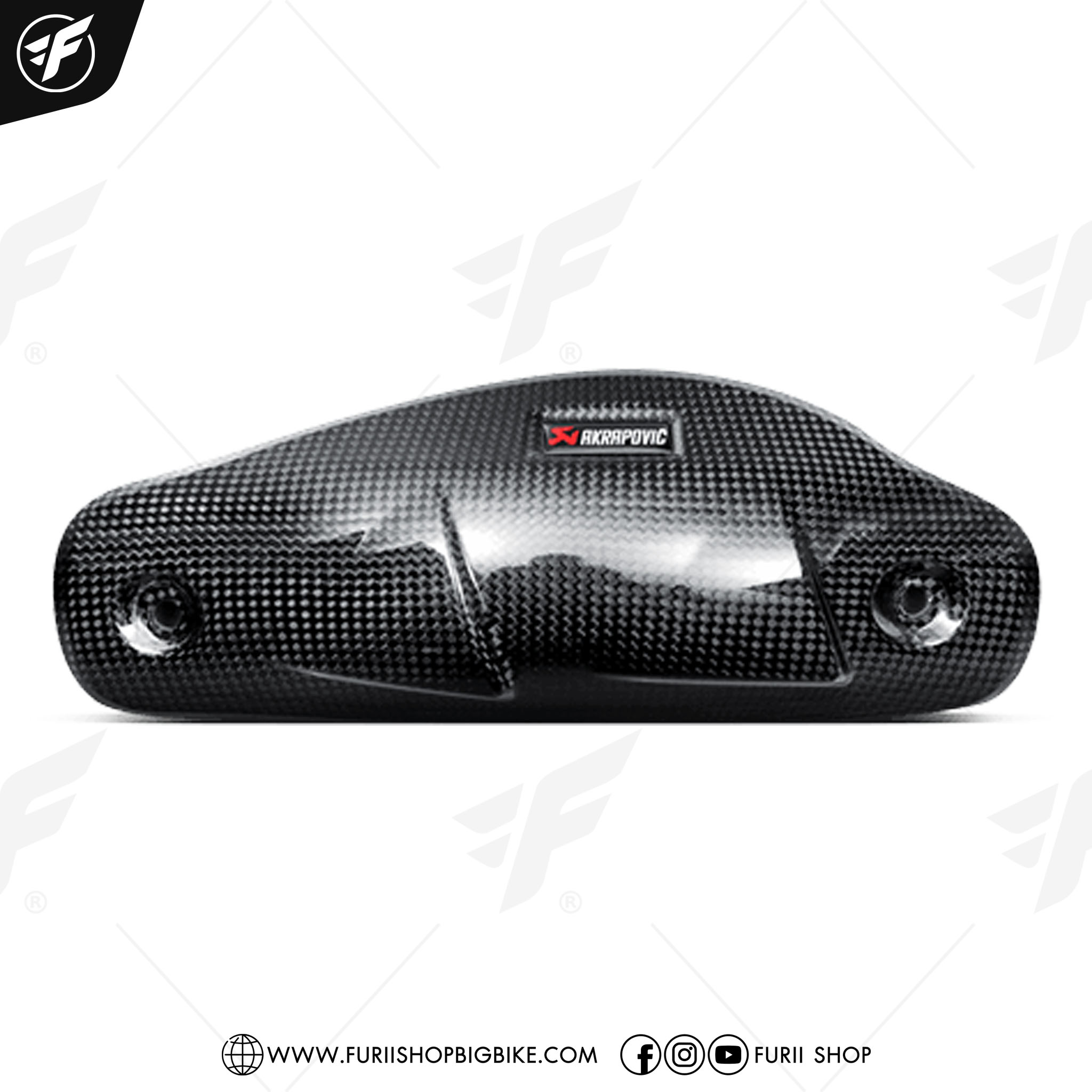การ์ดกันความร้อน AKRAPOVIC HEAT SHIELD CARBON (FOR HEADER) FOR Ducati Hypermotard 821 / 939 2016-2018