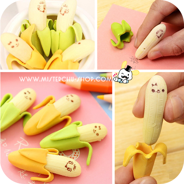 Banana Eraser ยางลบกล้วยหอมน้อย 2 ชิ้น