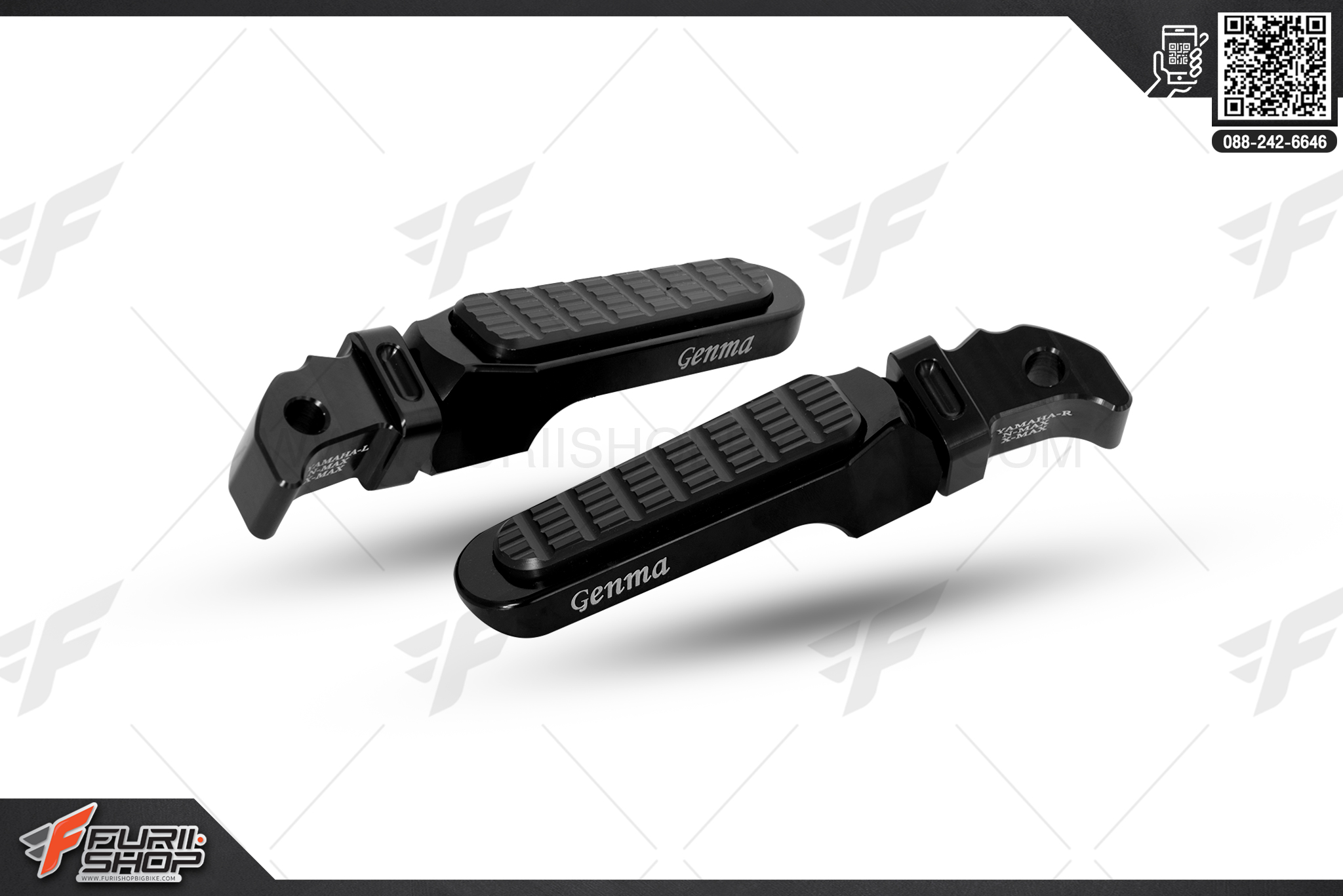 พักเท้าหลัง Fakie Genma(เฟกกี้เจนม่า) Yamaha ยามาฮ่า N-MAX155 สีดำ