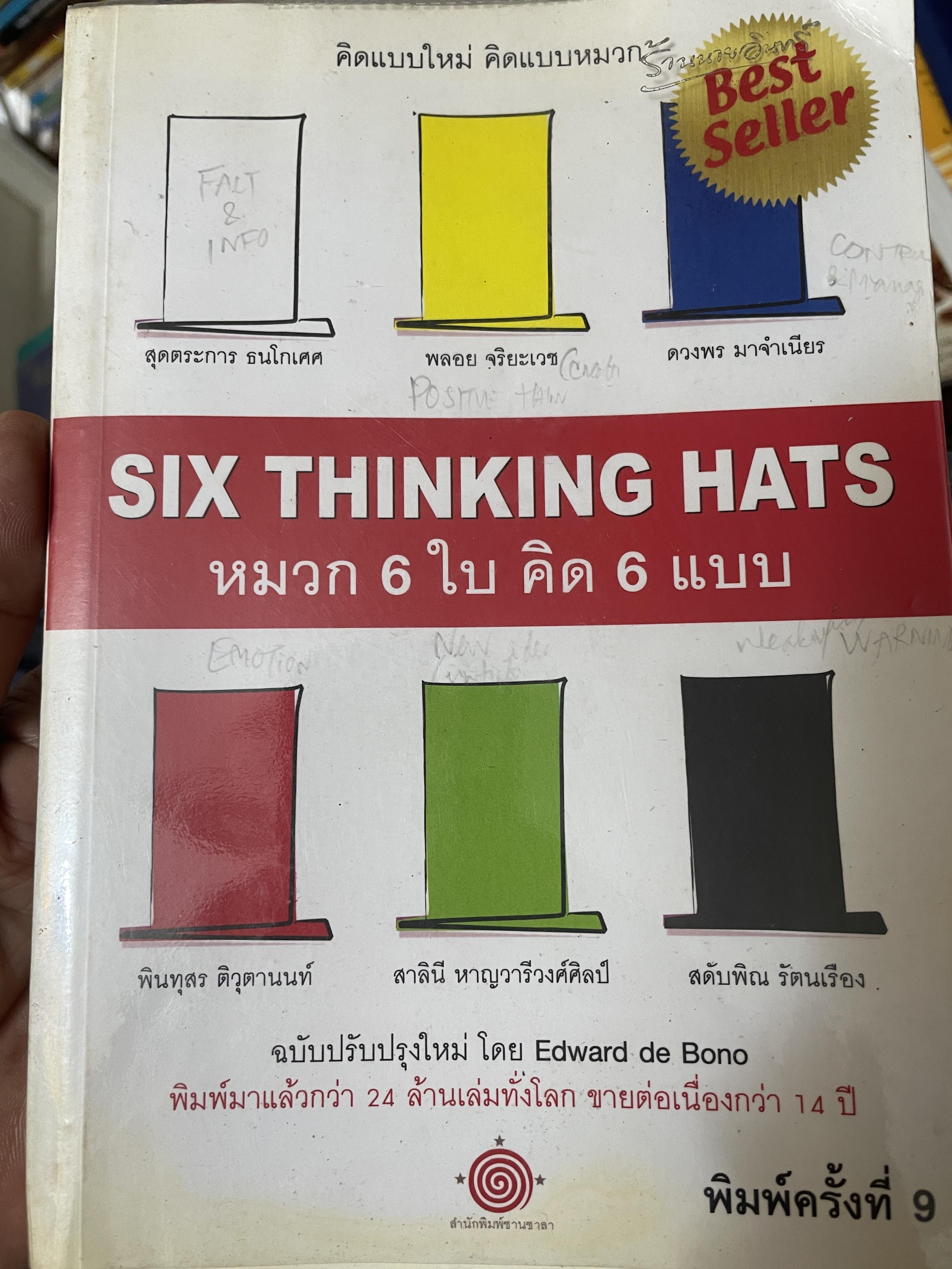 หมวก 6 ใบ คิด 6 แบบ SIX THINKING. HATS 800 กรัม