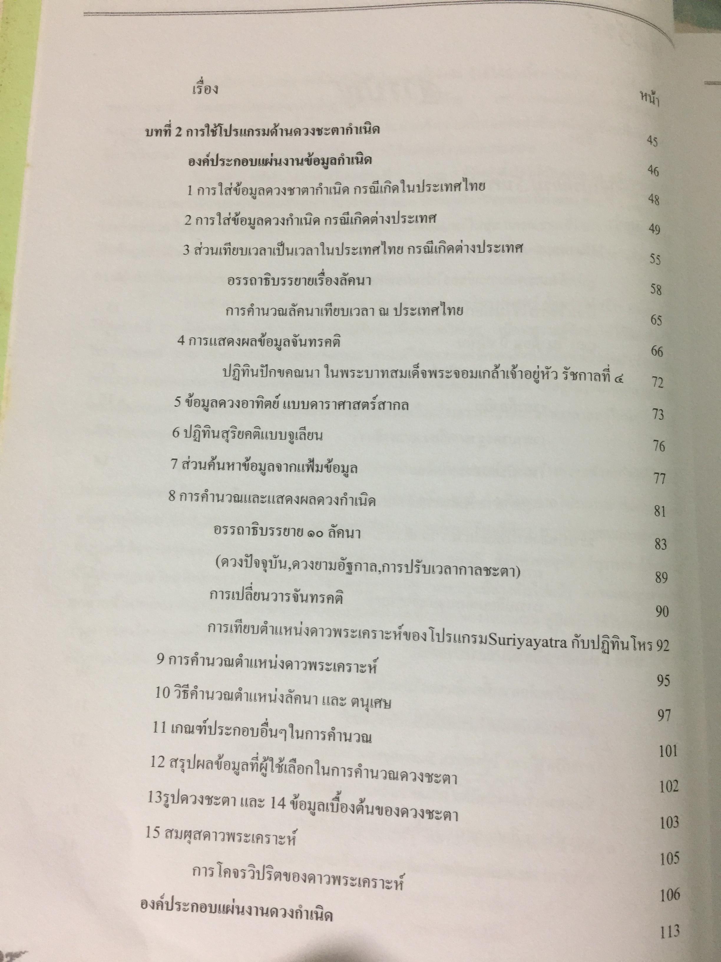 คู่มือ โปรแกรม Suriya Yata. โปรแกรมสาลัทธ์สนเทศโหราศาสตร์ไทย เหมาะสำหรับนักศึกษา ผู้สนใจวิชาโหราศาสตร์ไทยทุกระดับ 0 กก.