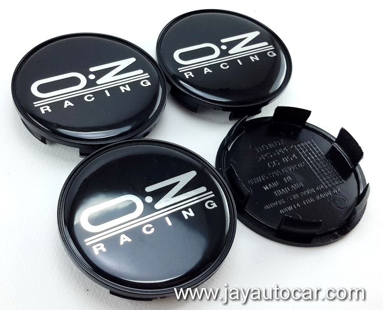 ฝาล้อรถยนต์ OZ RACING สำหรับ ล้อแม็ก สติ๊กเกอร์ OZ RACING สีดำ ขนาด 65 มิล 1ชุด 4ชิ้น 65mm.