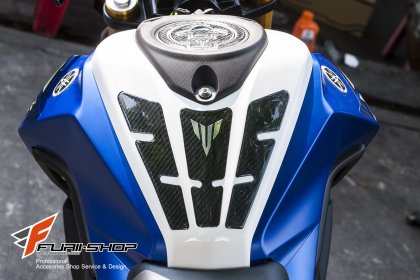 สติ้กเกอร์เซ็ท กันกลางถังและฝาน้ำมัน FOR YAMAHA M-SLAZ
