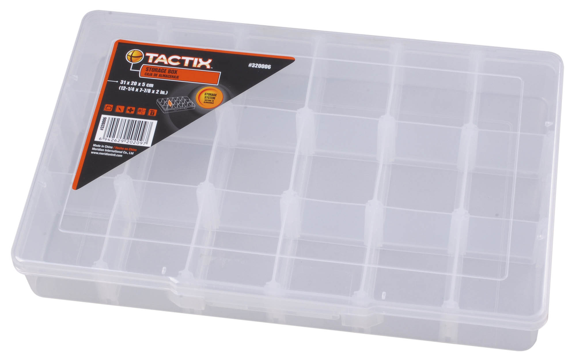 กล่องพลาสติก อเนกประสงค์ 18 ช่อง #320006 TACTIX