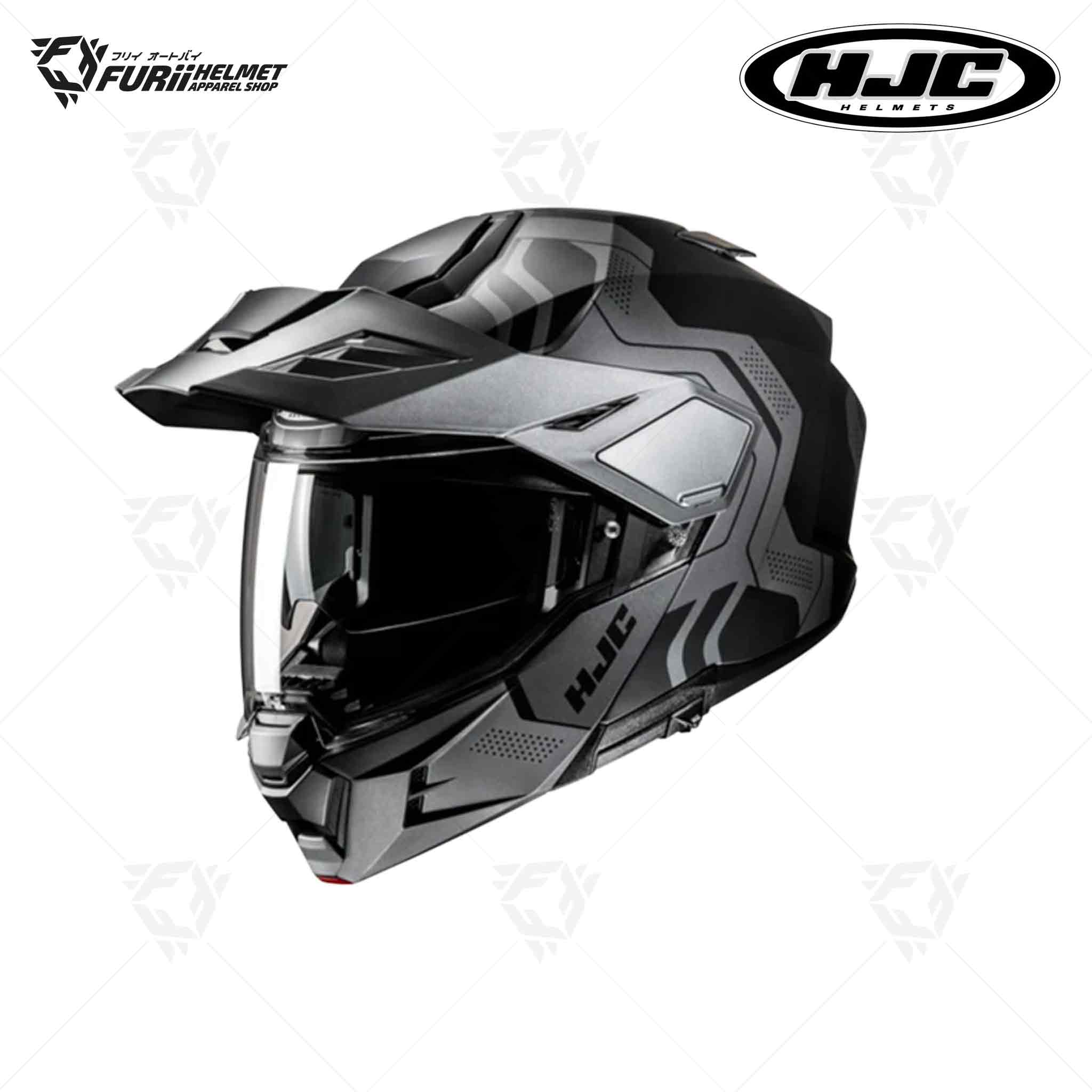 หมวกกันน็อค HJC I80 Dual Sport Modular VELLY : MC5SF ดำ/เทา ผิวด้าน (มี มอก.)