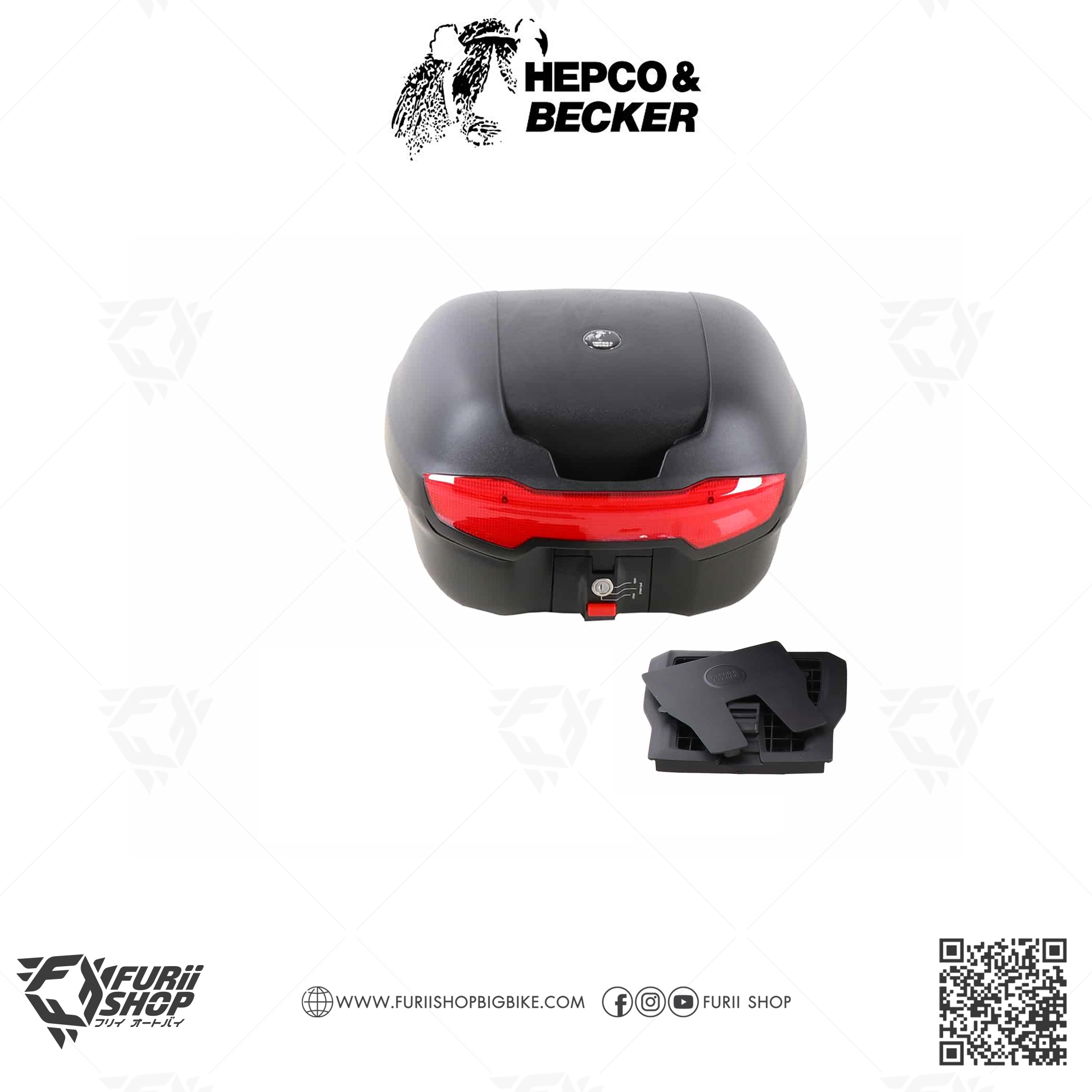 กล่องหลัง HEPCO & BECKER : Journey Top Case 40 incl. Universal Mounting Plate Black