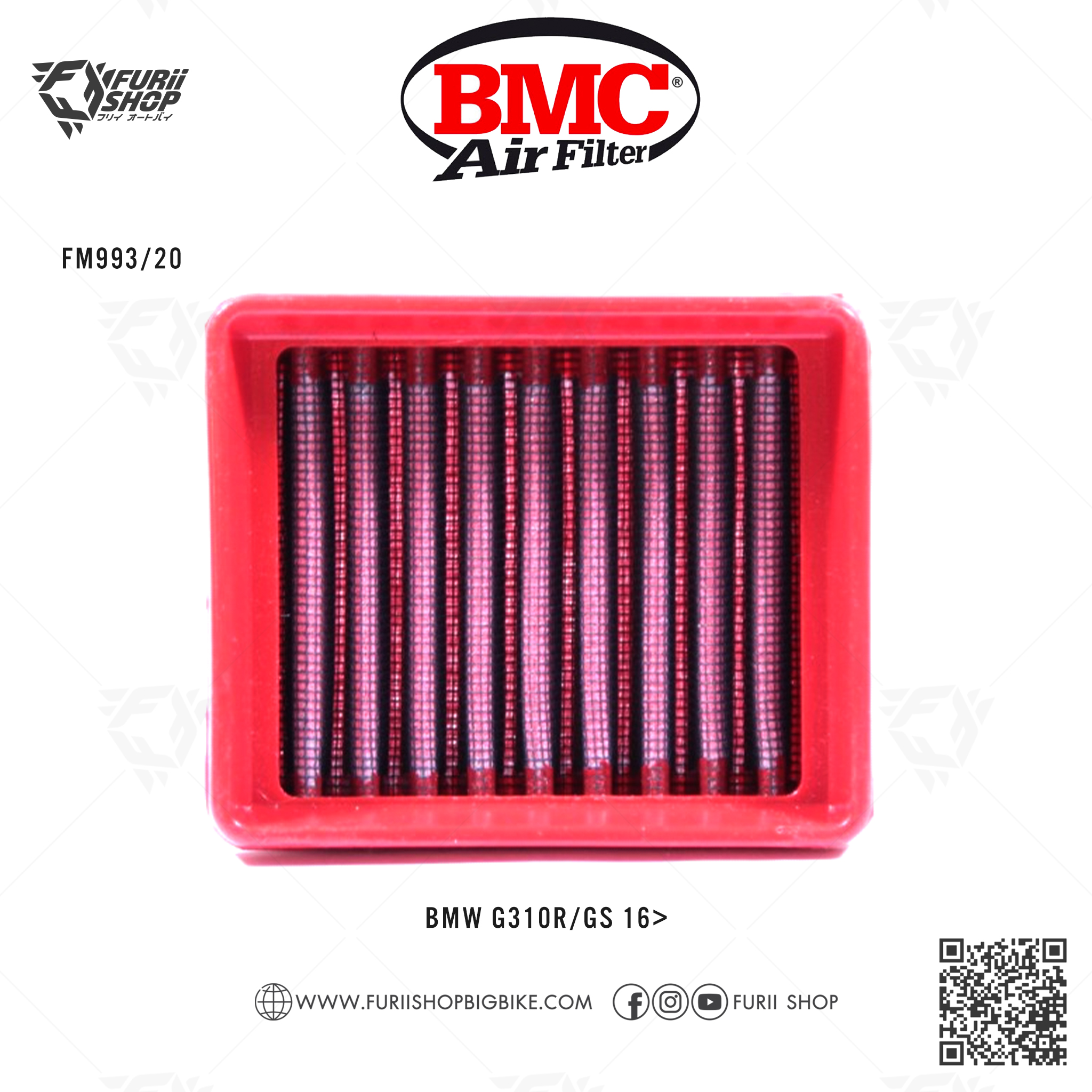 กรองอากาศ BMC BMW G310R/GS 16+