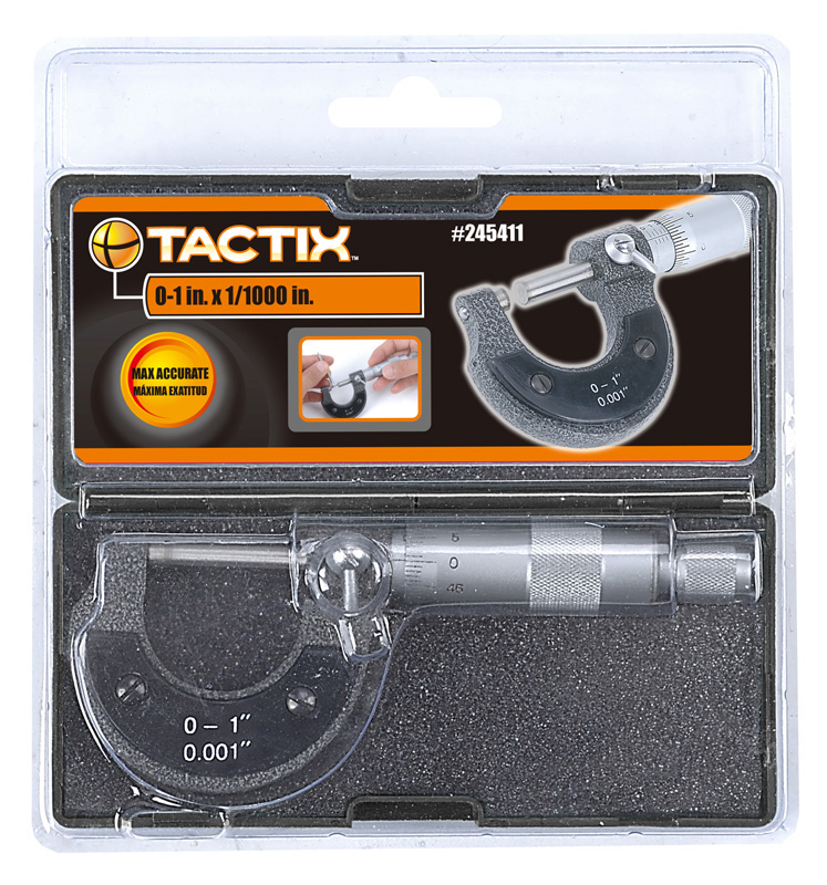 ไมโครมิเตอร์ 245411 0-1"*0.001" TACTIX
