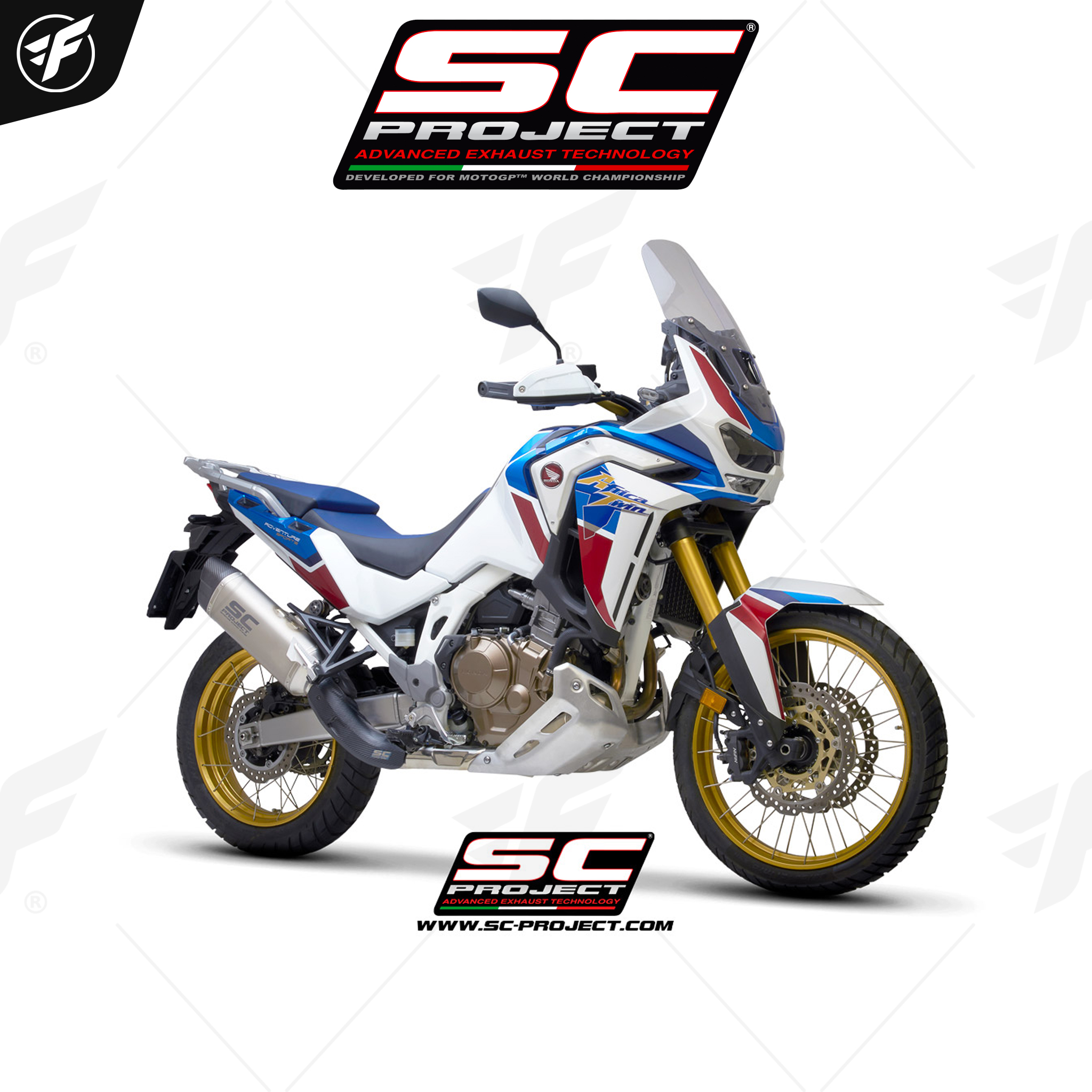 HONDA CRF1100L AFRICA TWIN (2020-2022) - ADVENTURE Adventure Muffler, Titanium