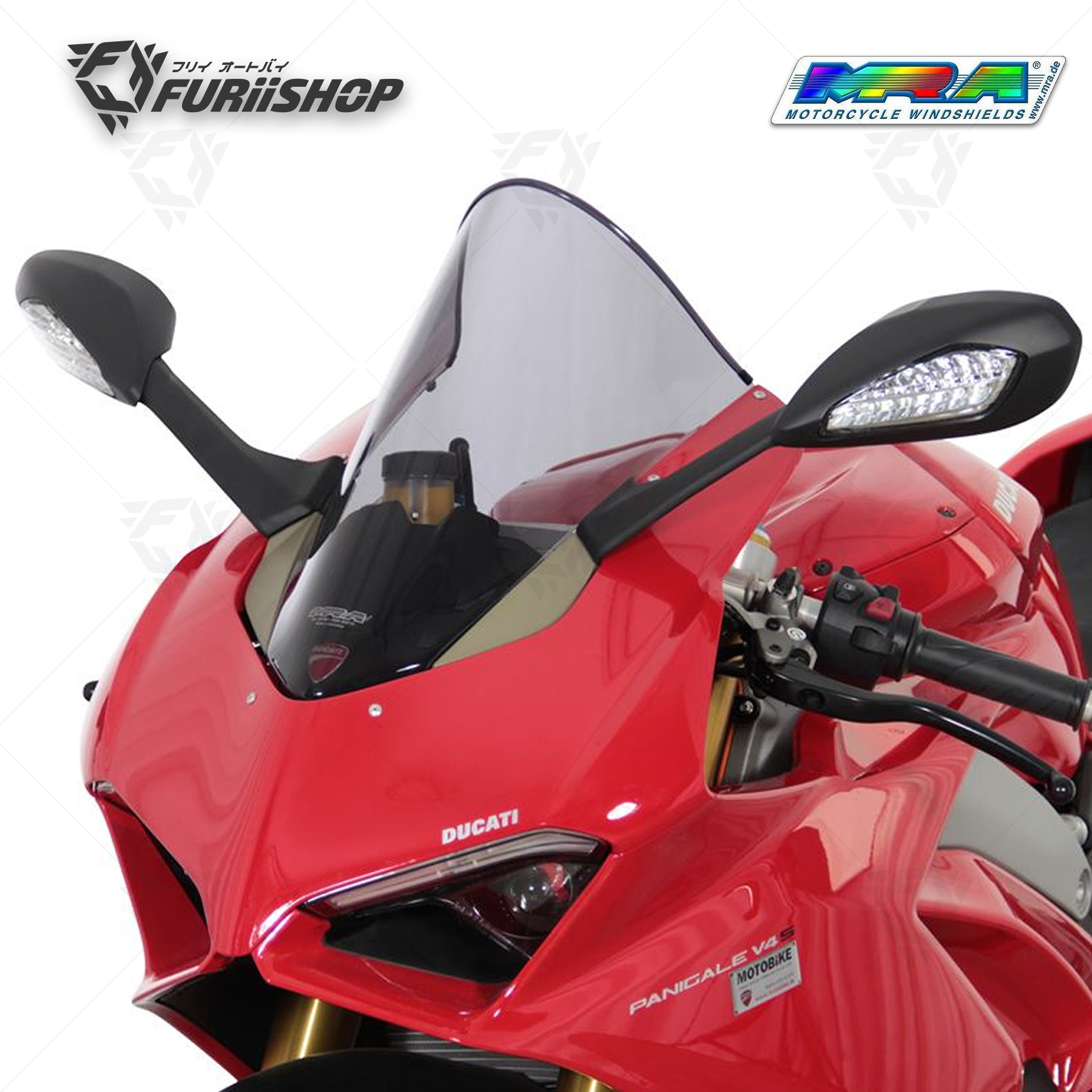 ชิลด์หน้า MRA Windshield : Ducati Panigale V4/S/R (20-24) สี Smoke