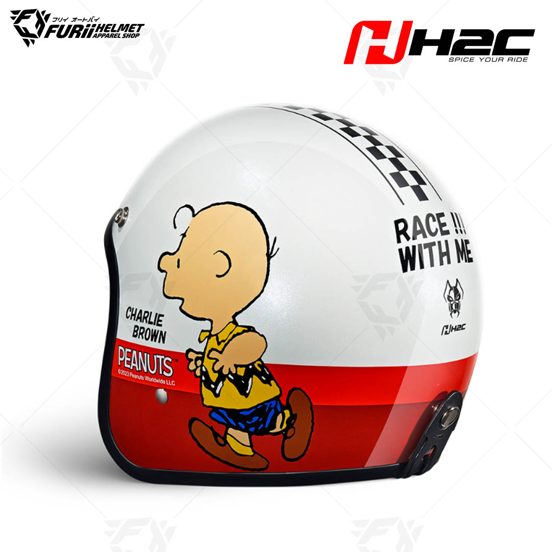 หมวกกันน็อค H2C : SNOOPY RED (Free Size)