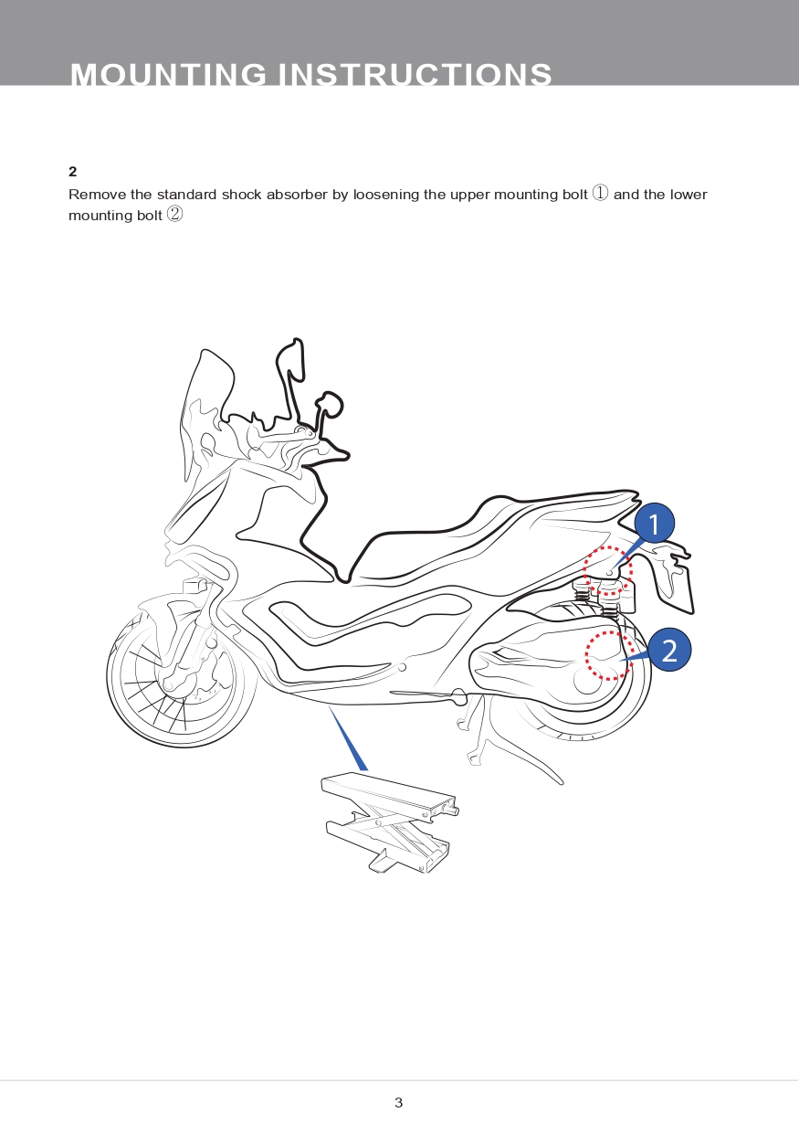 โช๊คหลังแต่ง Ohlins ZO 509 For Zontes 368G ปี2025