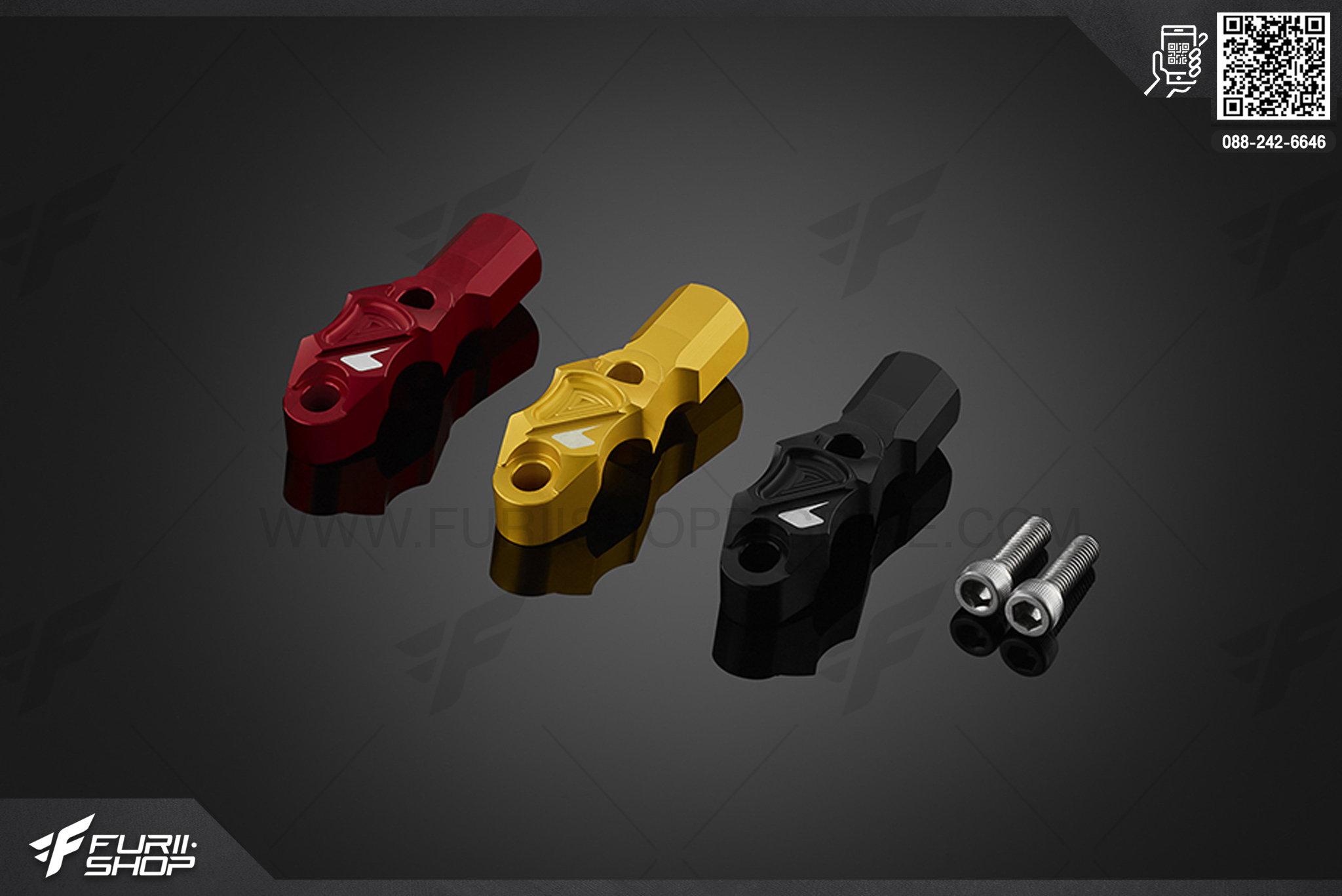 ประกับหูกระจก (Rotating Bar Clamp Set With Mirror Hole (M10 R/H)) Kawasaki KSR Final Edition