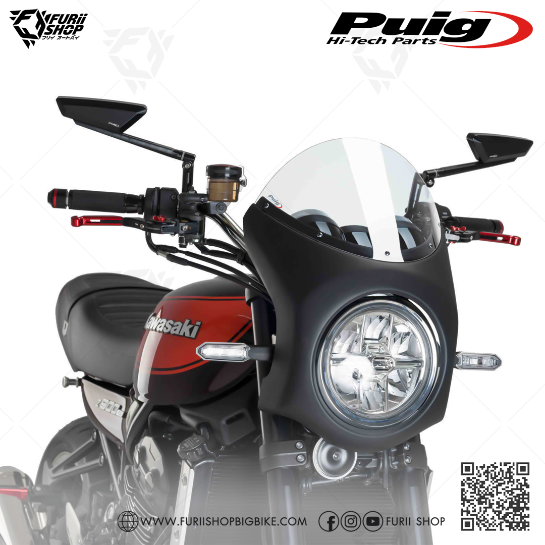 ชิลด์หน้า Puig Windshield Retro Semi Faring : for Kawasaki Z900RS 2018