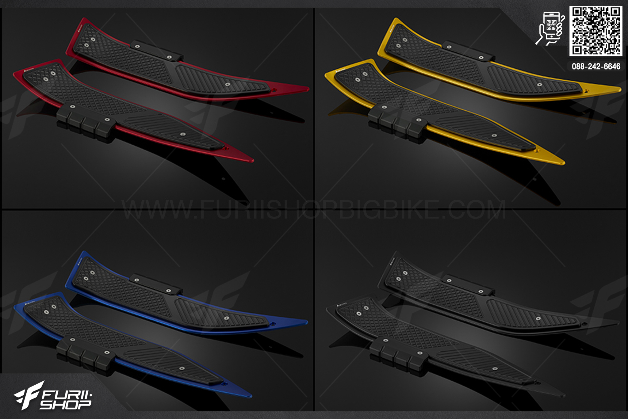 ยางรองพักเท้า Foot plate with extra Protection Bikers Yamaha Aerox155